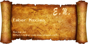 Ember Maxima névjegykártya